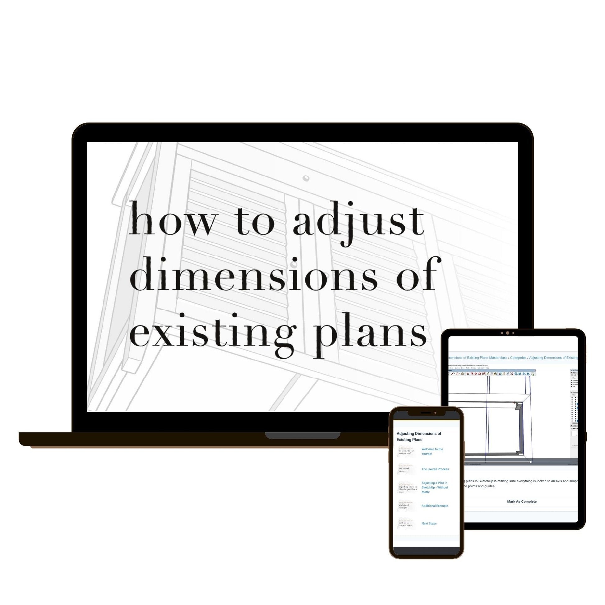 Adjusting Dimensions of Existing Plans Masterclass