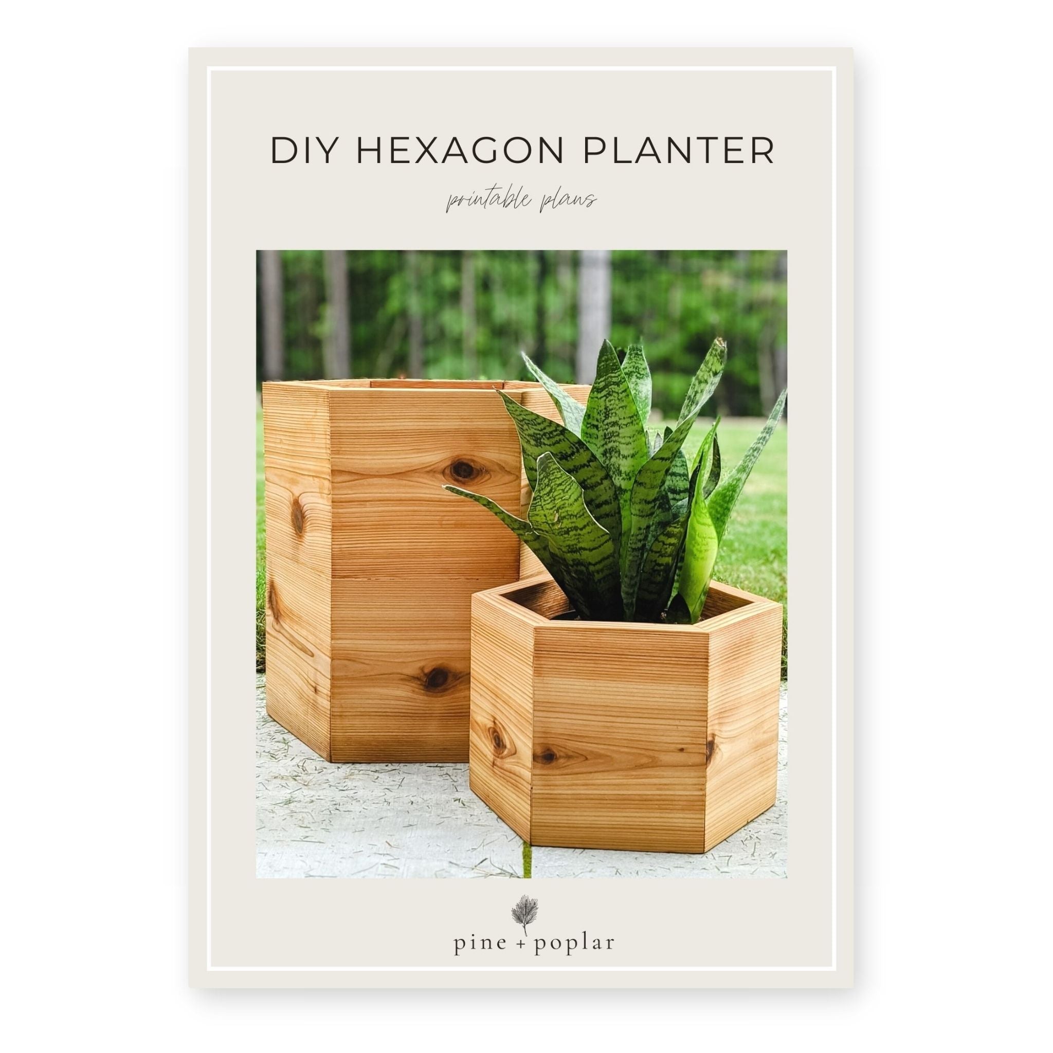 hexagon plant pot Hexagon Planters Printable Plans – Pine and Poplar