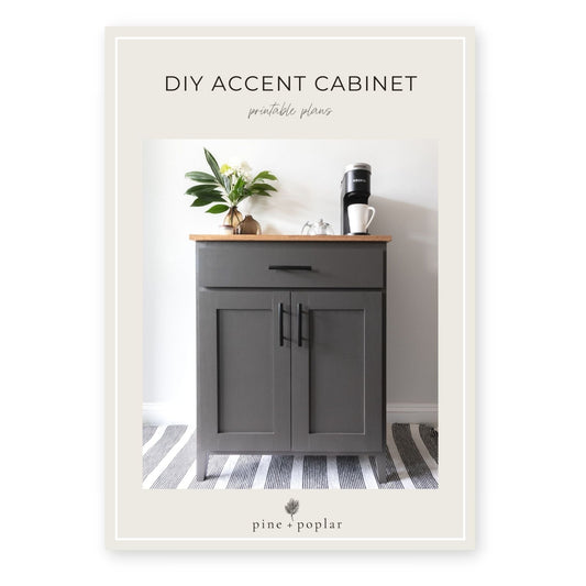 A detailed plan for building an Accent Cabinet, ideal for enhancing any room with stylish storage options.