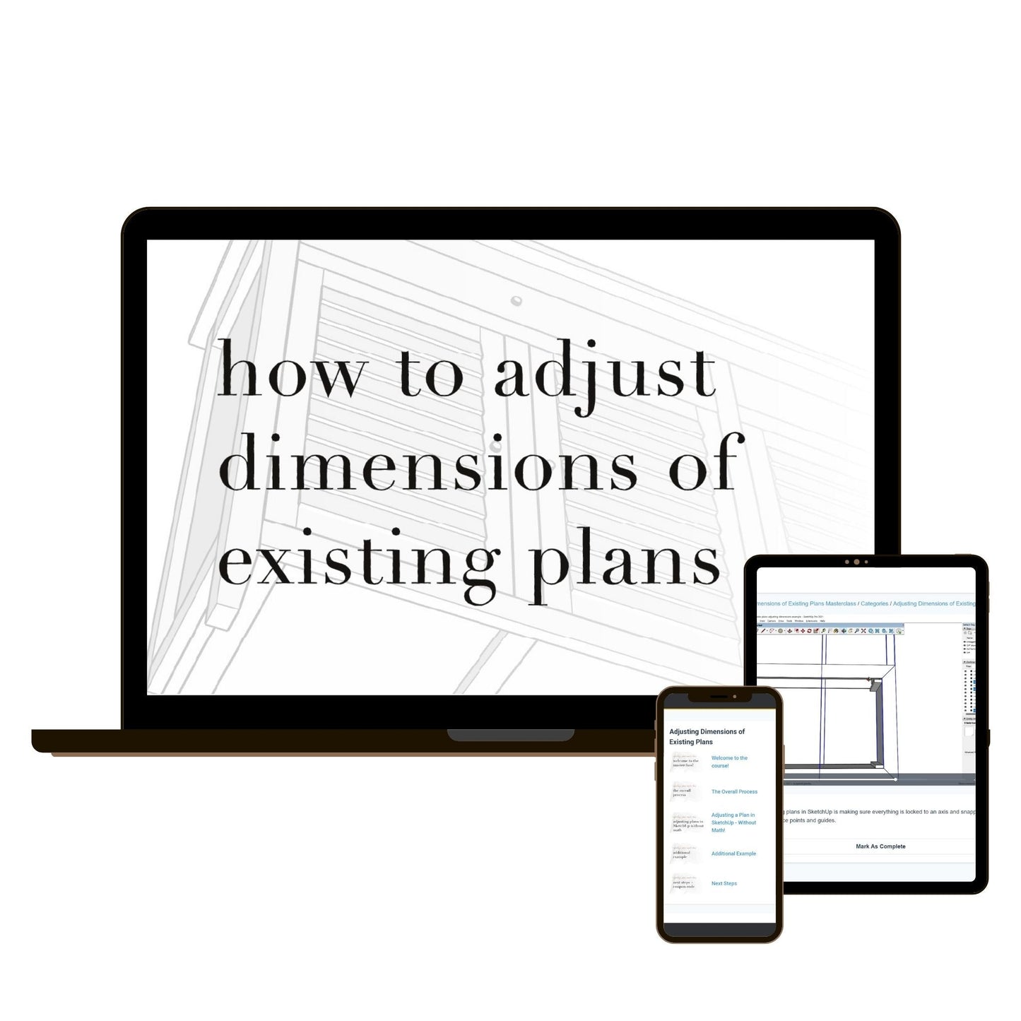 Adjusting Dimensions of Existing Plans Masterclass