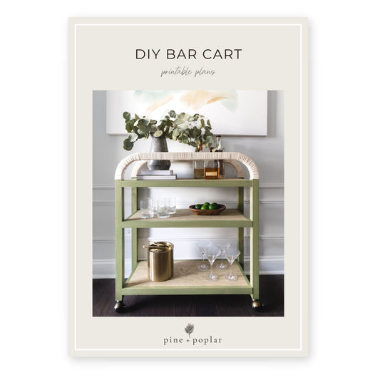 A printable plan for creating a Bar Cart, essential for entertaining guests with ease and style.