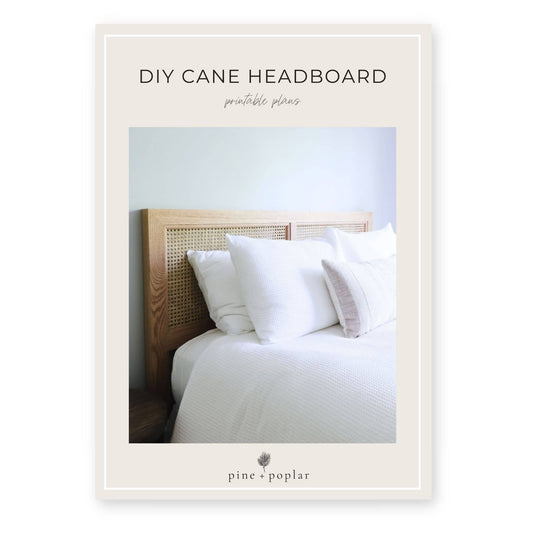 A printable plan for crafting a stylish Cane Headboard, a beautiful addition to any bedroom decor.