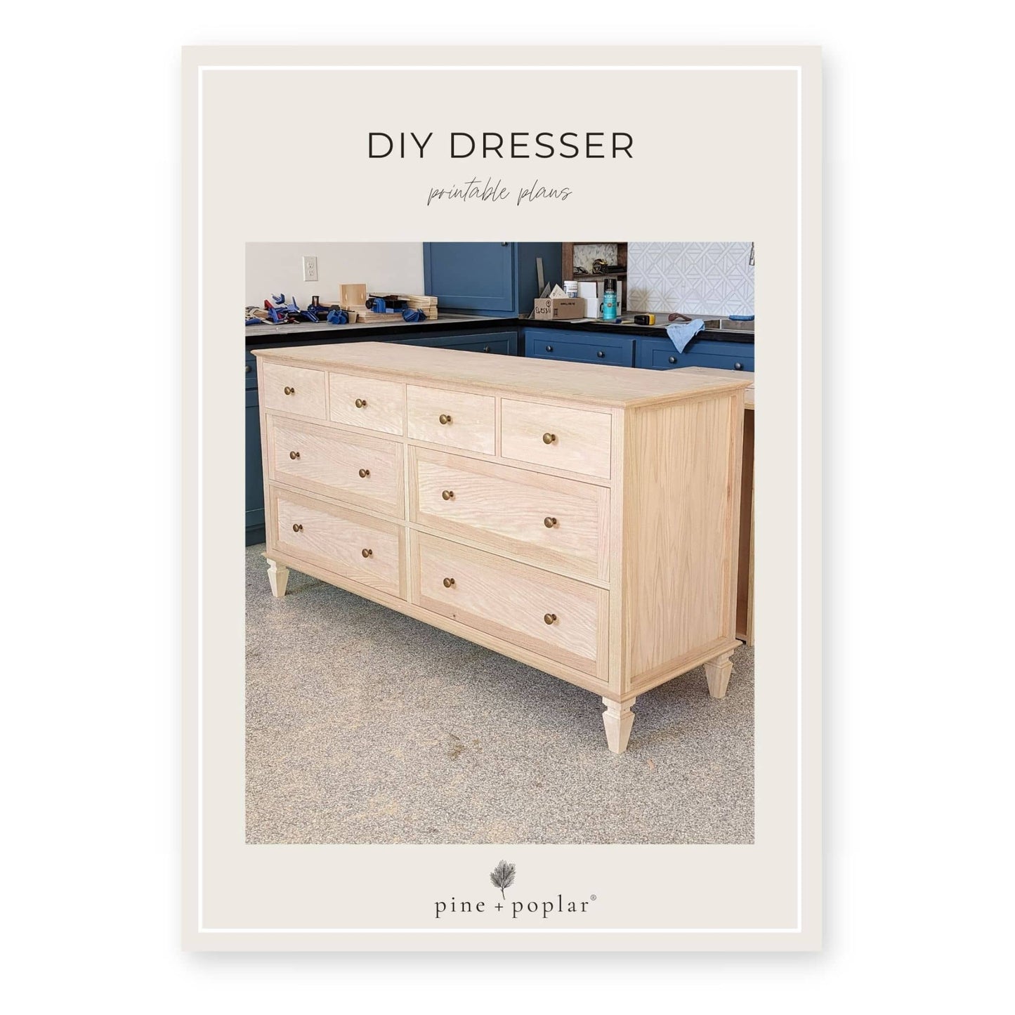 A detailed plan for constructing a Classic Dresser, providing timeless style and ample storage for any bedroom.