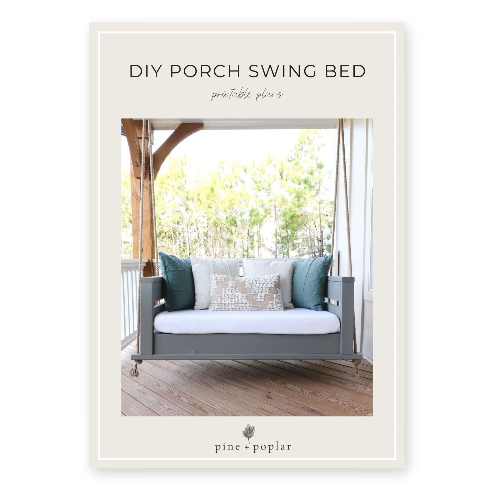 A plan for constructing a Crib Mattress Porch Swing, providing a cozy outdoor lounging experience.