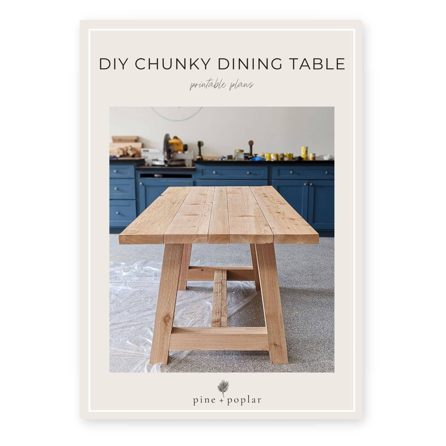 Chunky Dining Table Printable Plans