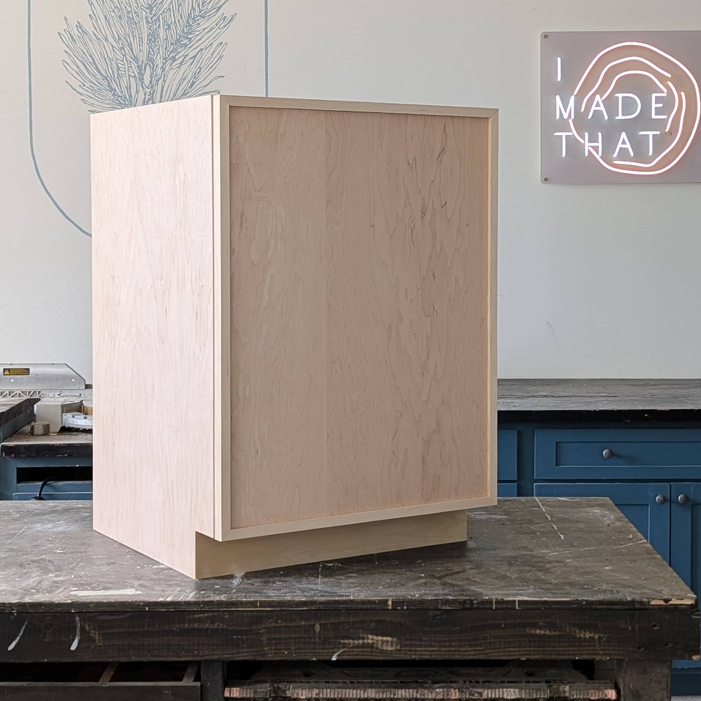 Frameless Base Cabinet with Skinny Shaker Door Printable Plans