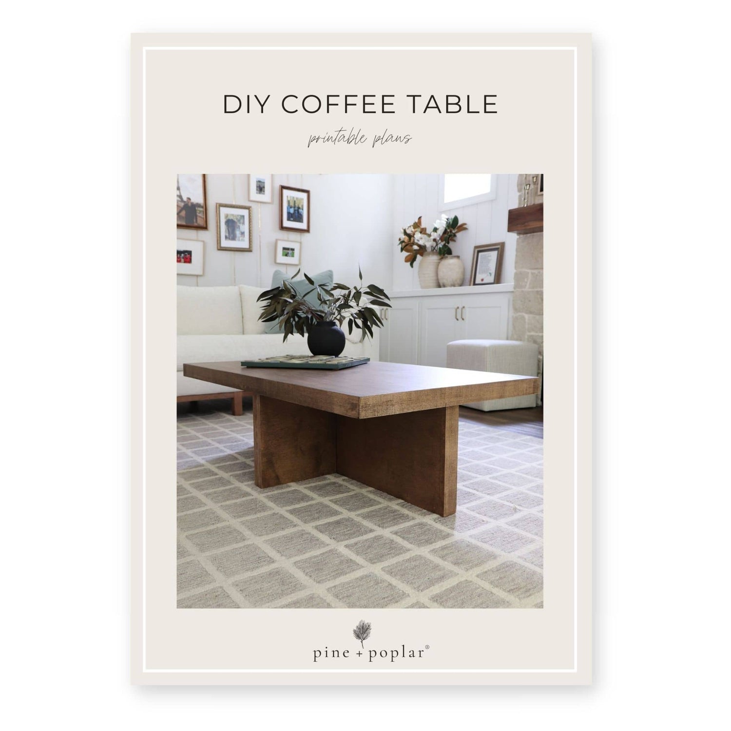 DIY coffee table printable plans cover