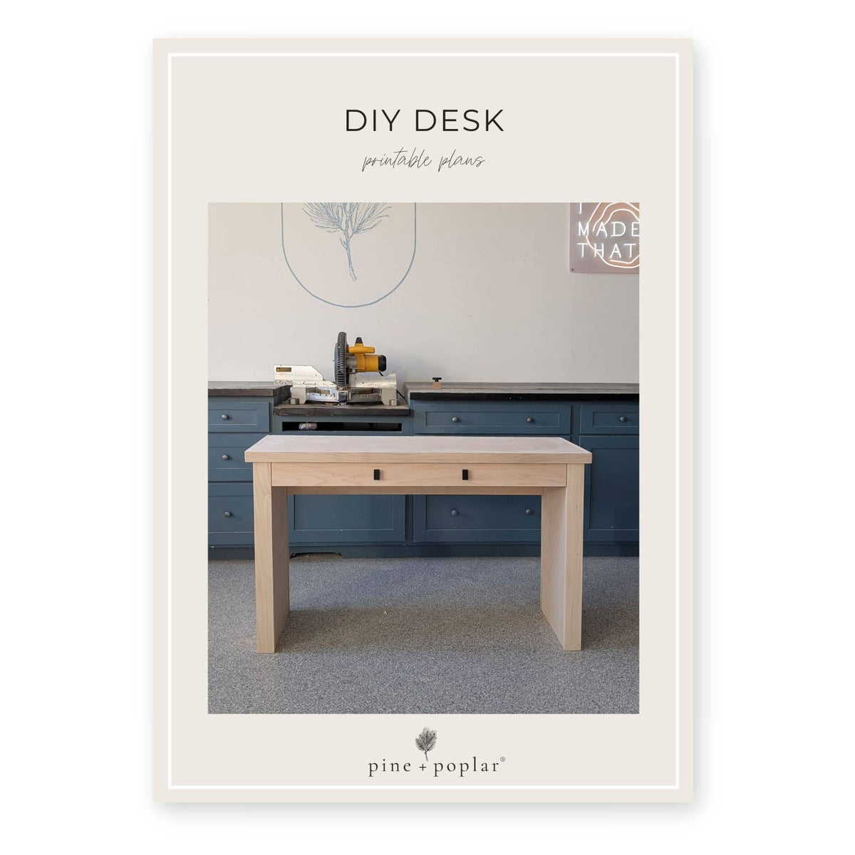 Modern Farmhouse Desk Printable Plans – Pine and Poplar
