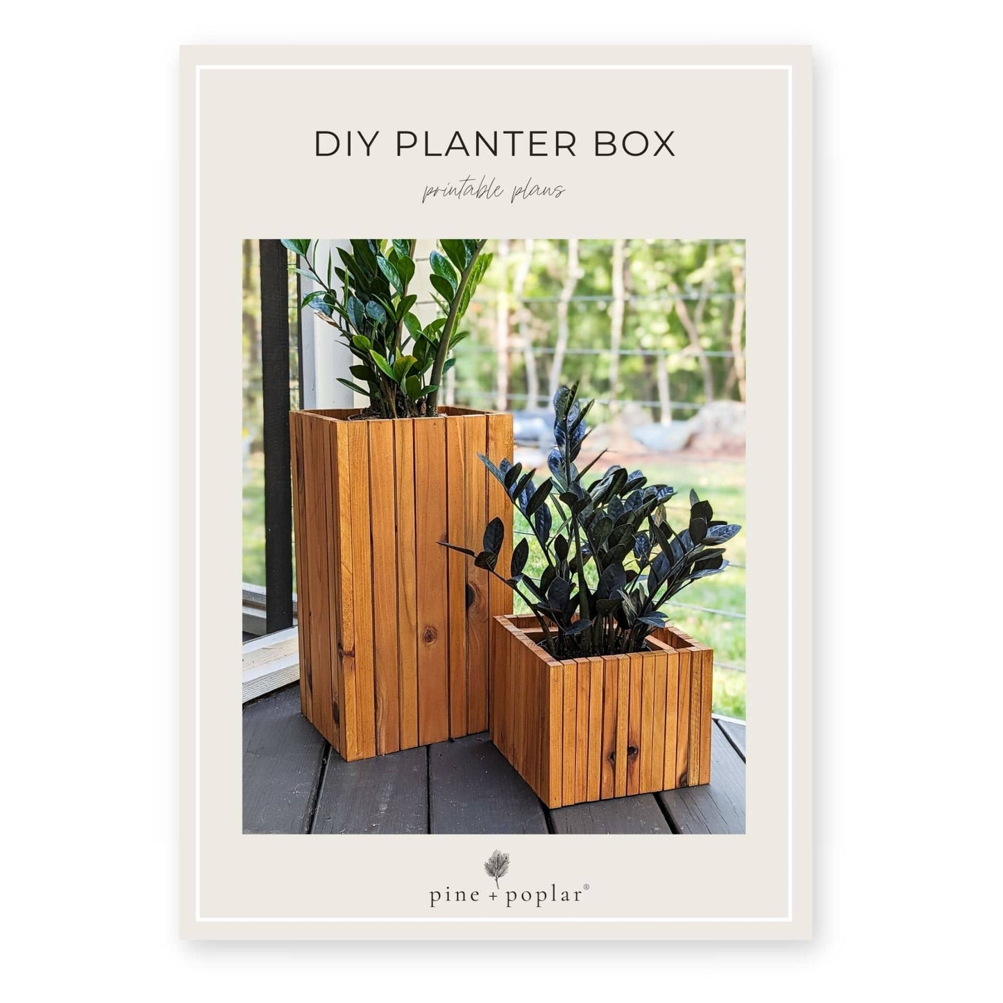 DIY Planter Box printable plans