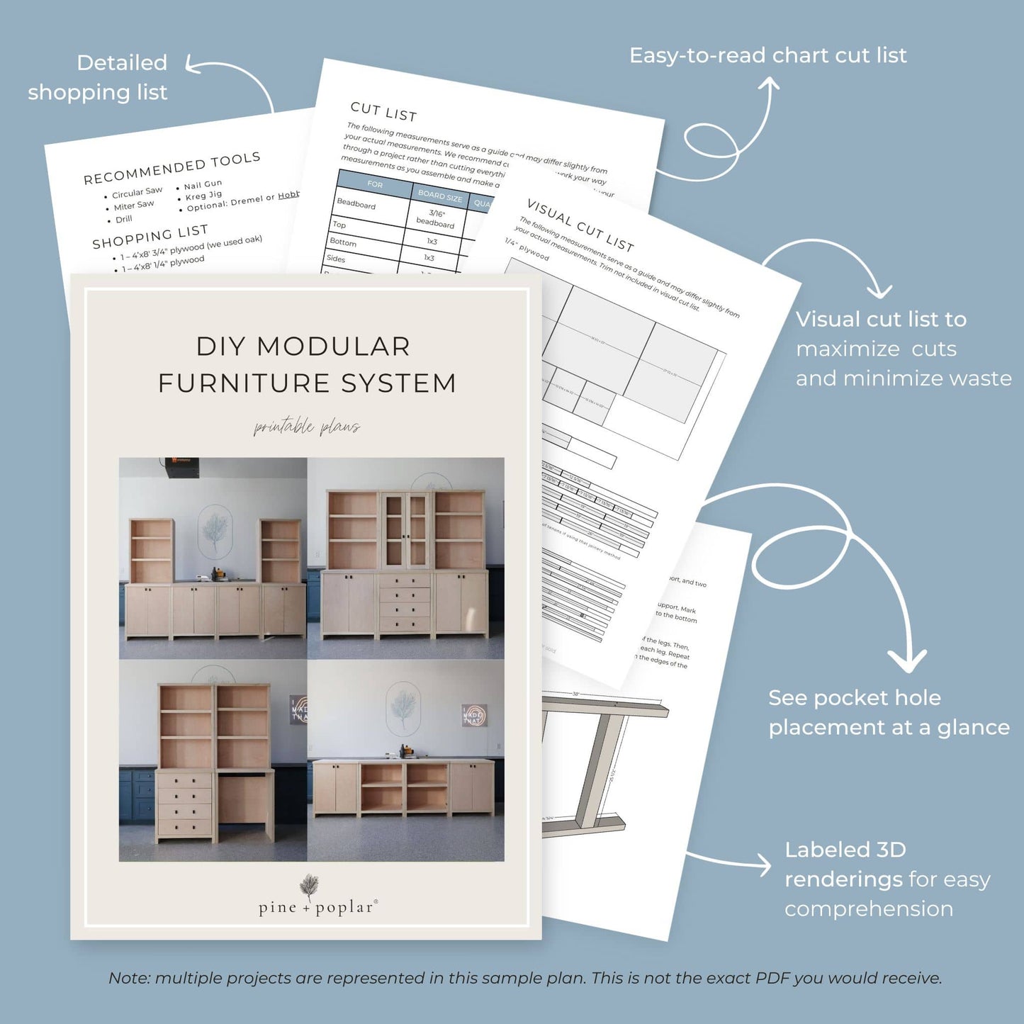 Modular Furniture Collection Printable Plans Bundle