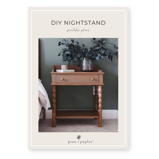 DIY nightstand printable plans PDF