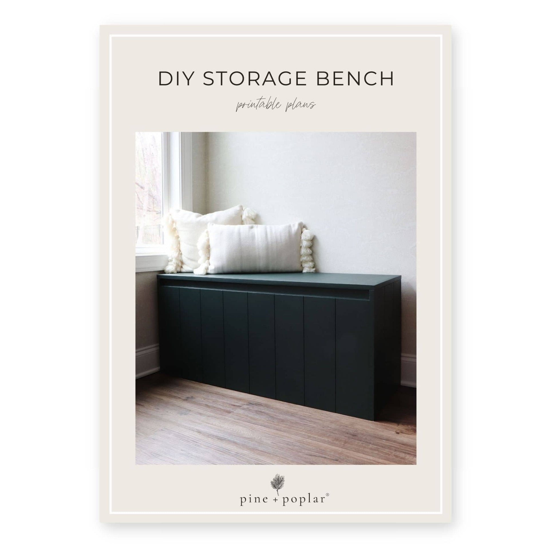 DIY storage bench printable plans