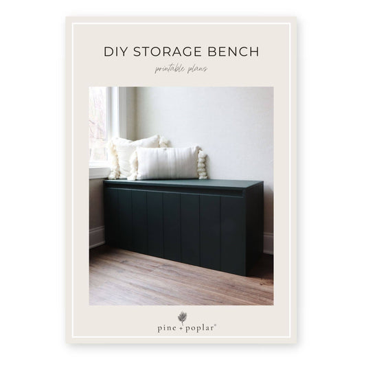 DIY storage bench printable plans