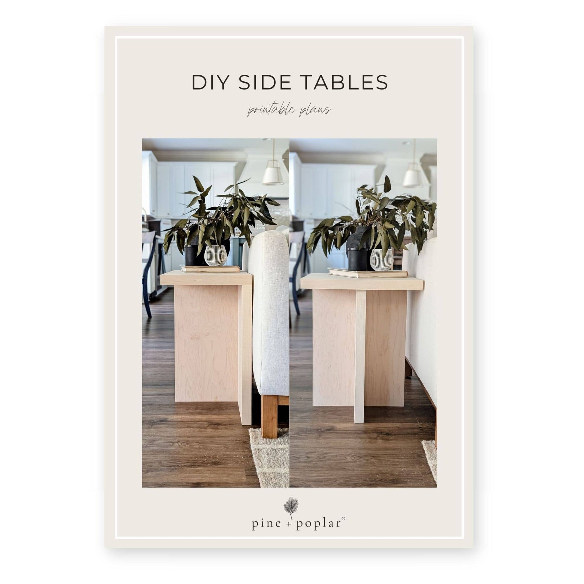 DIY side tables printable plans