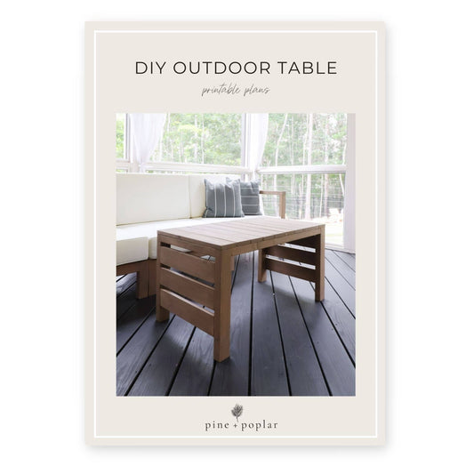 Outdoor Table Printable Plans