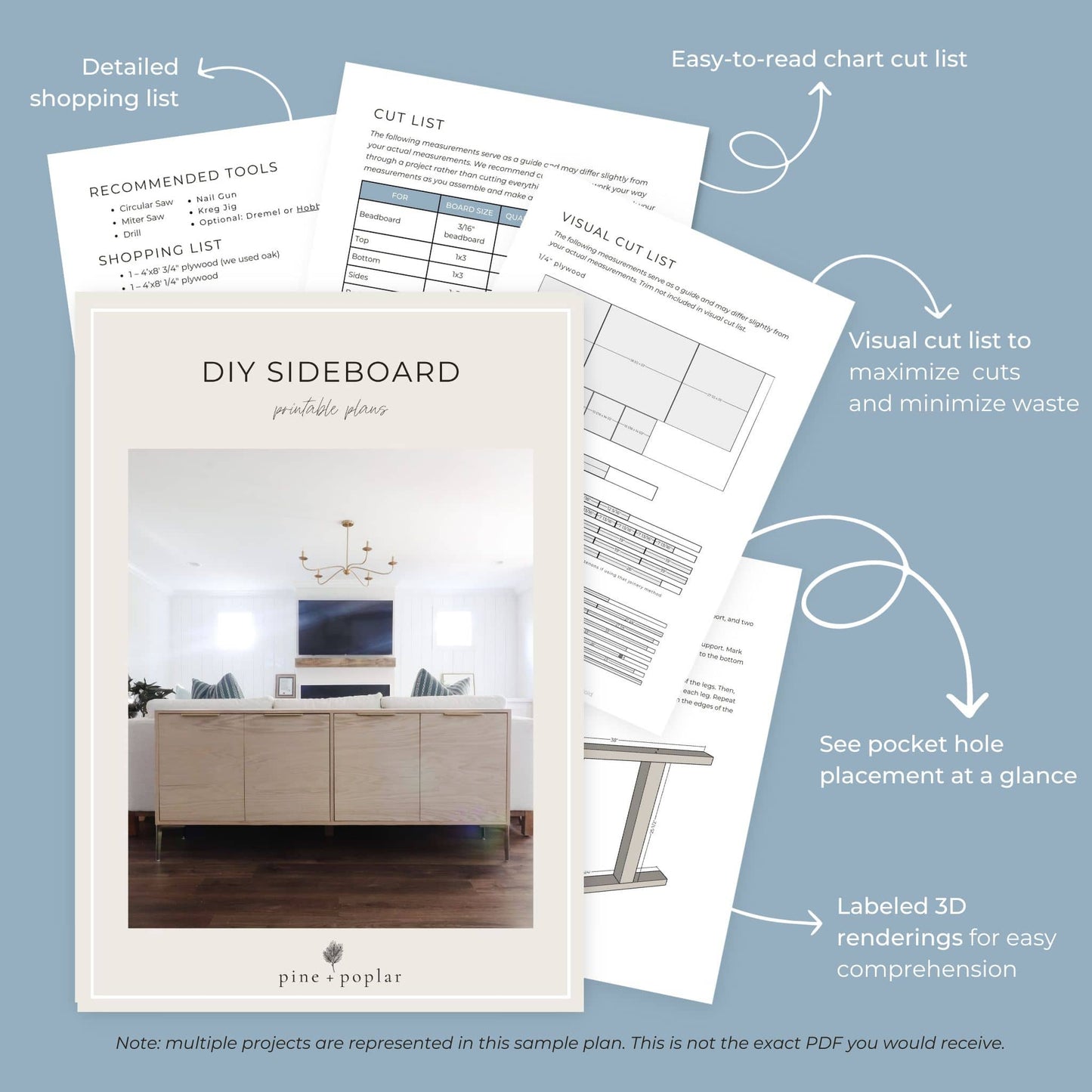 Sideboard Printable Plans