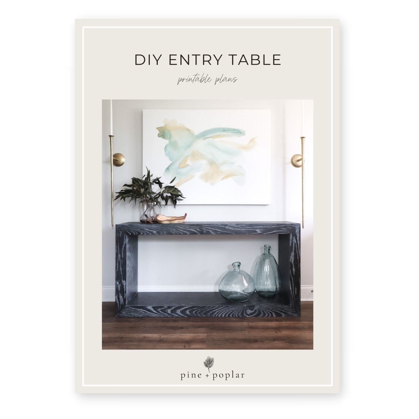 A printable plan for creating an Entry Table, perfect for welcoming guests with style and functionality.