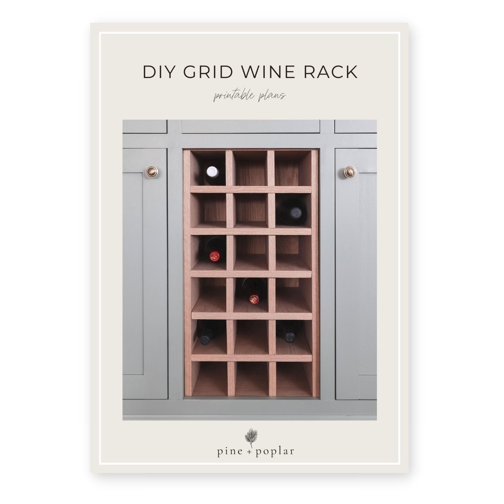 Grid Wine Rack Printable Plans – Pine and Poplar