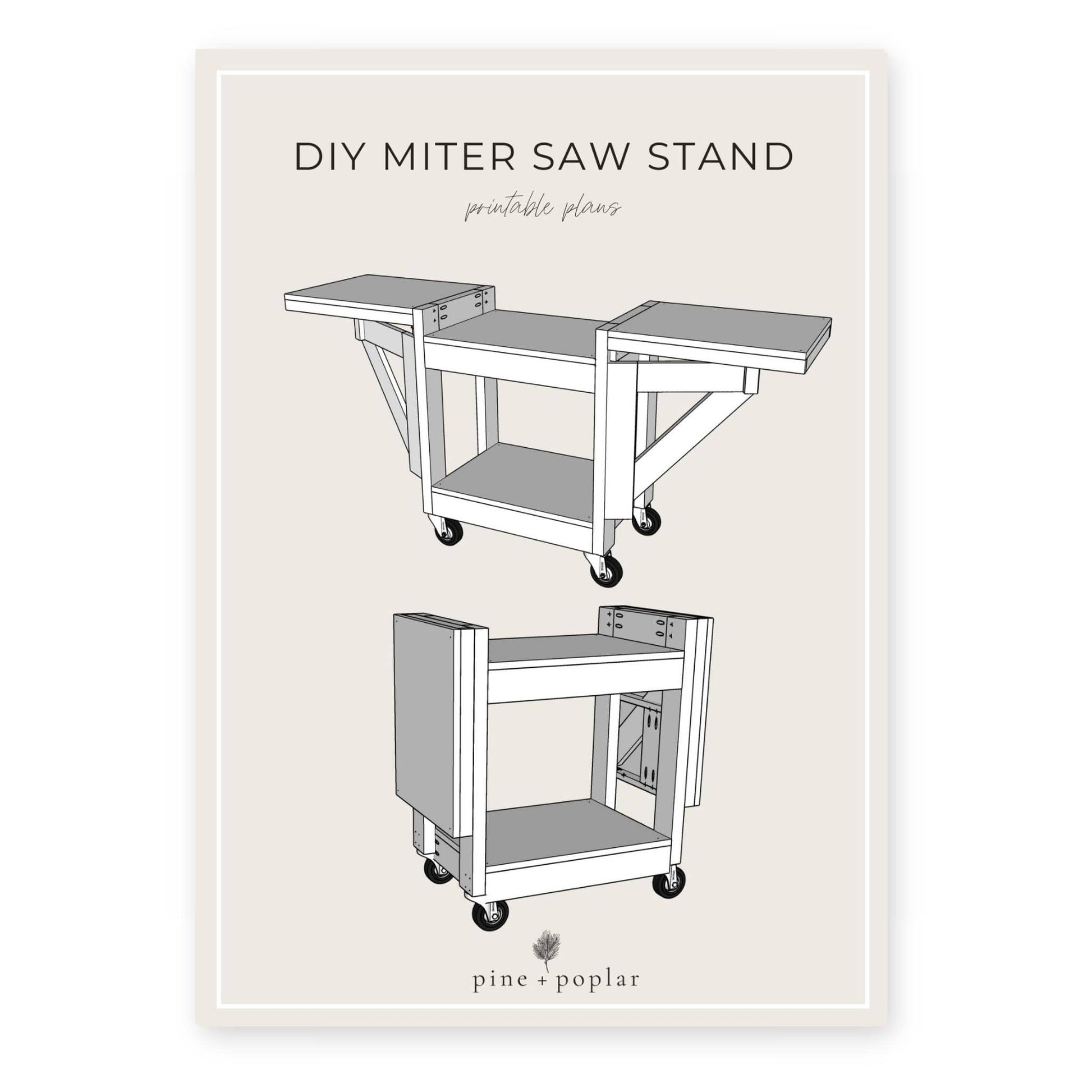 A detailed plan for constructing a Miter Saw Stand, essential for any woodworking workshop.