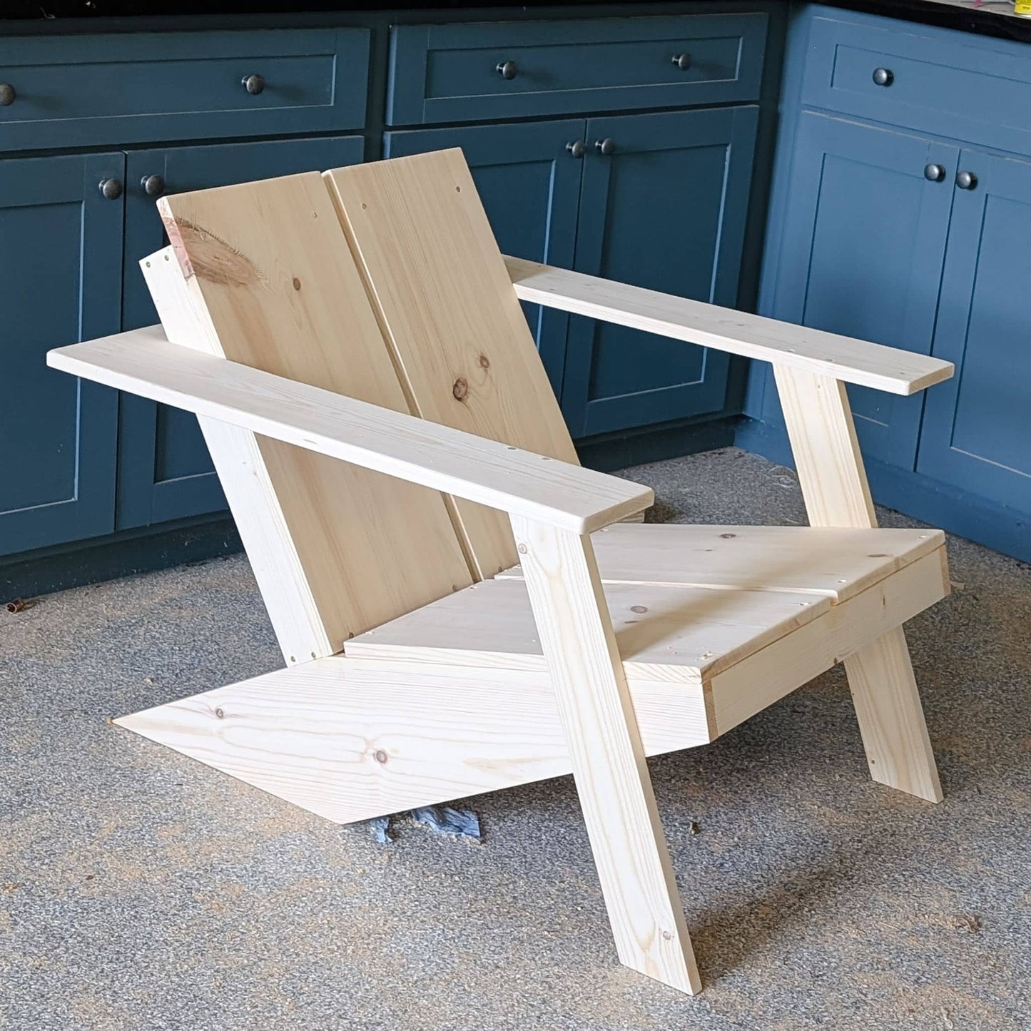 Modern Adirondack Chair unstained