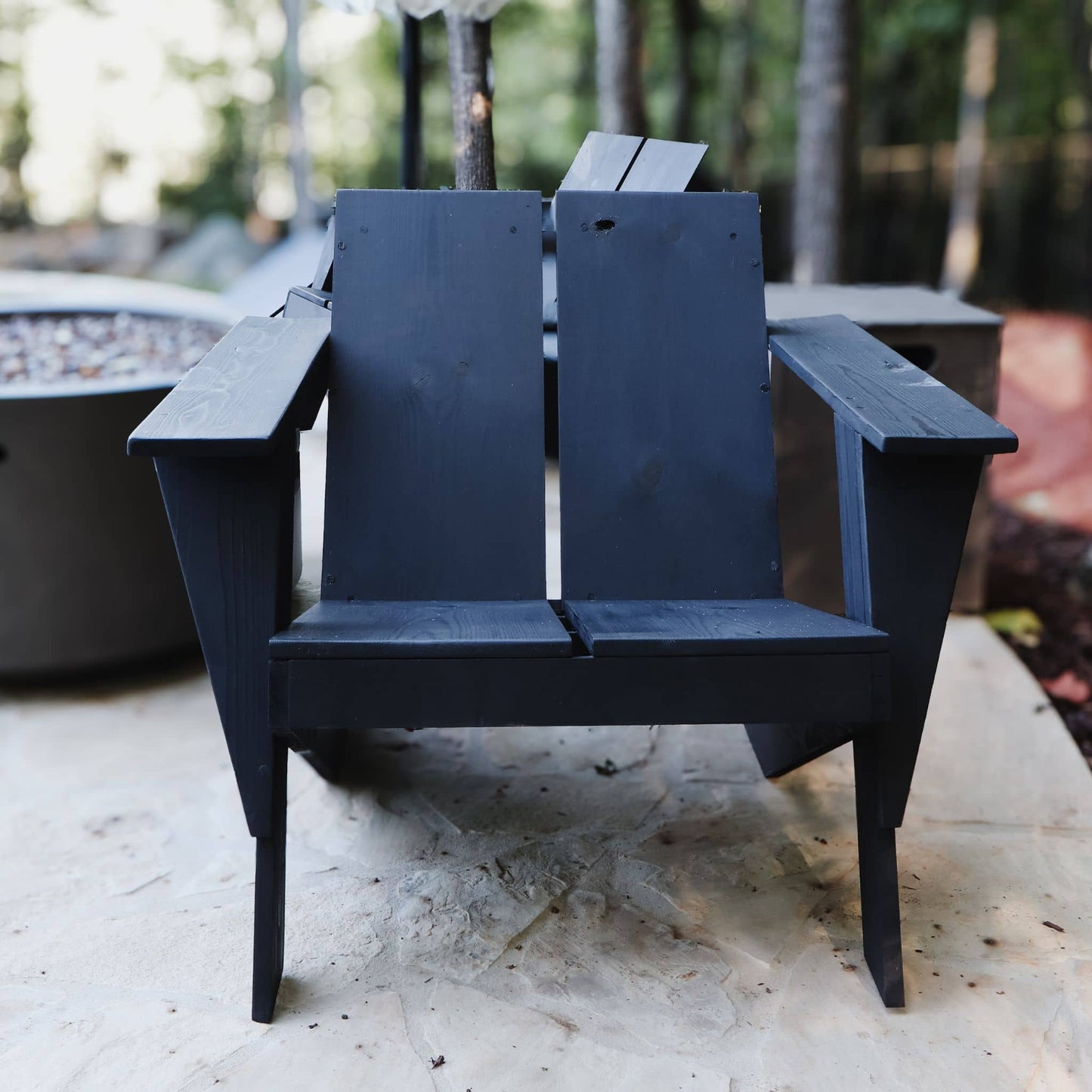 Modern Adirondack Chair stained black