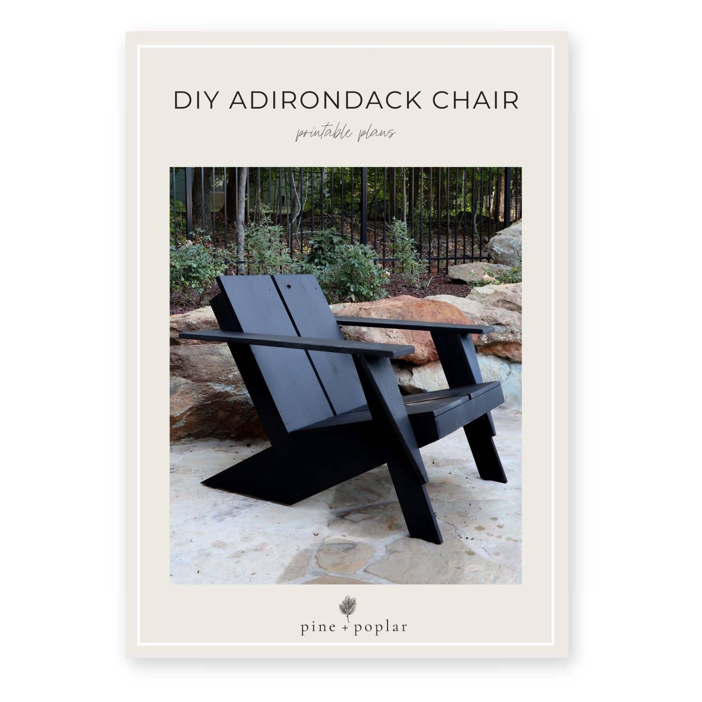 A plan for building a Modern Adirondack Chair, combining classic comfort with contemporary style.