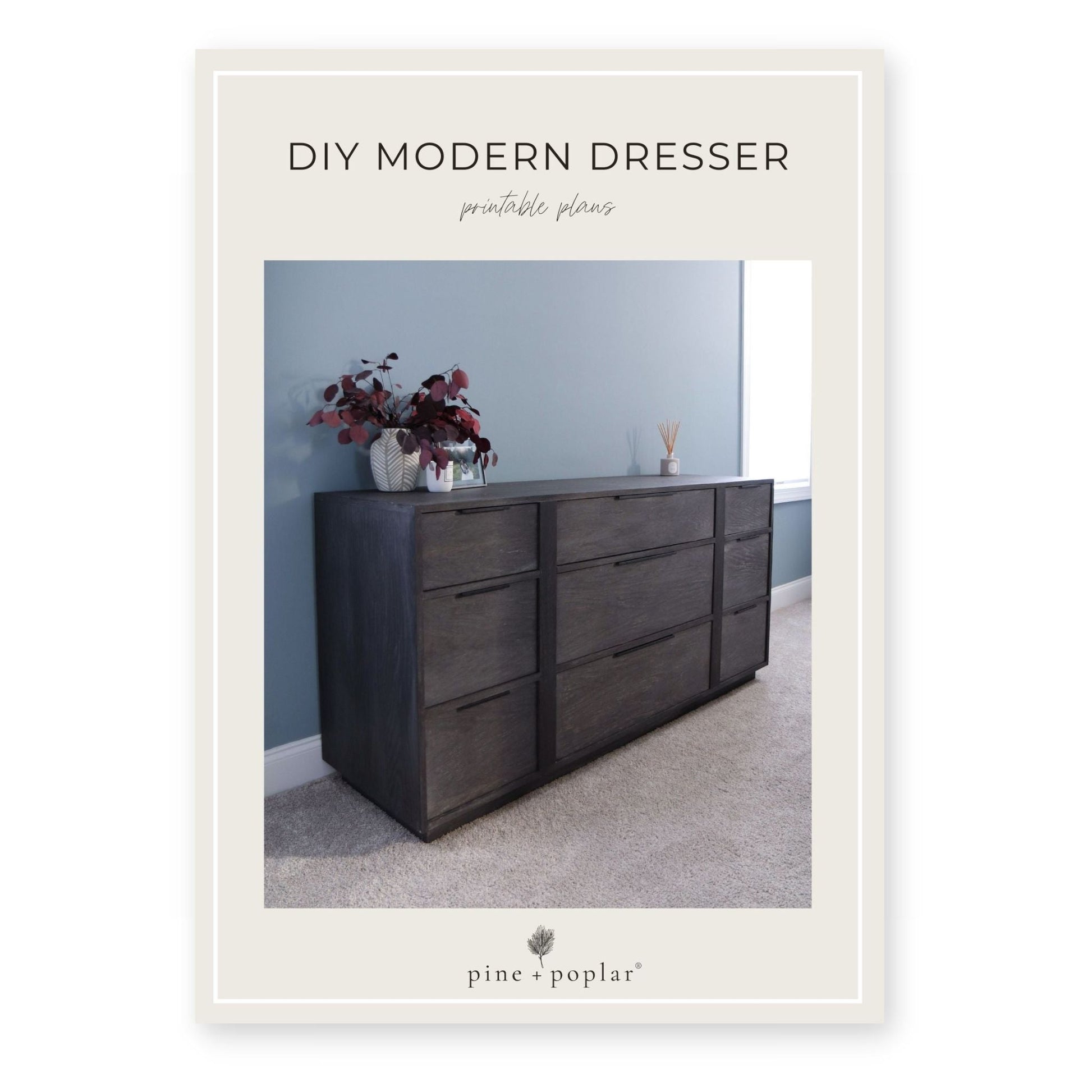 A detailed plan for creating a Modern Dresser, providing sleek and stylish storage for any bedroom.