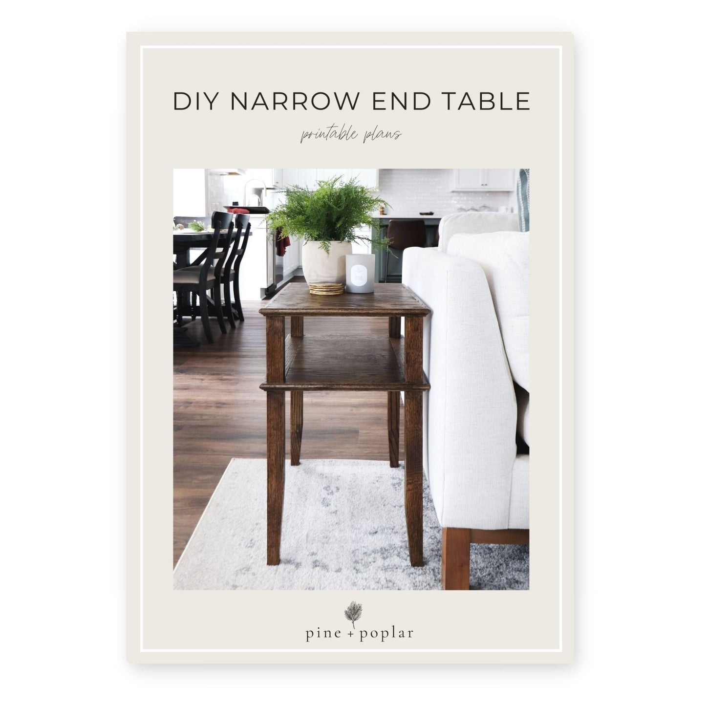 A detailed plan for creating a Narrow Side Table, perfect for tight spaces in any room.