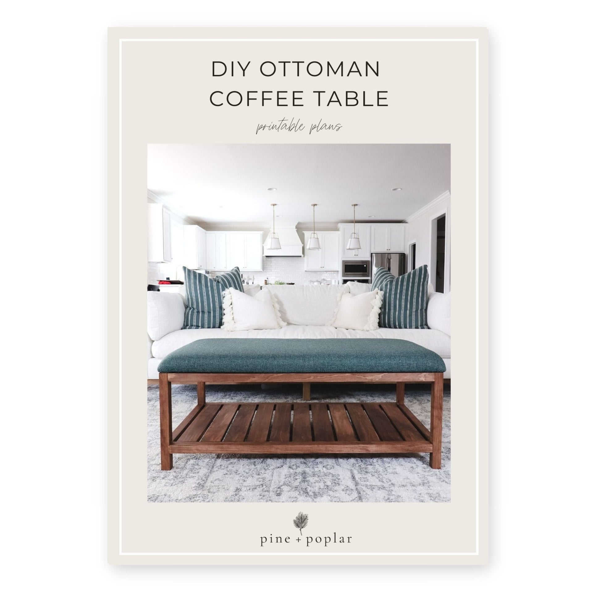 A plan for creating an Ottoman Coffee Table, combining comfort and practicality in your living room.