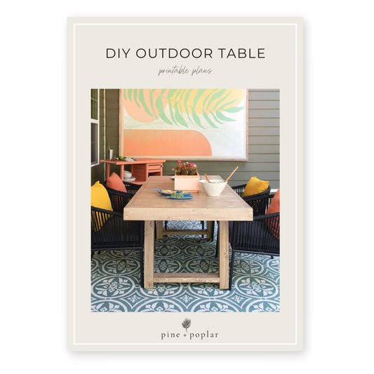 A plan for creating an Outdoor Dining Table, perfect for alfresco dining with family and friends.