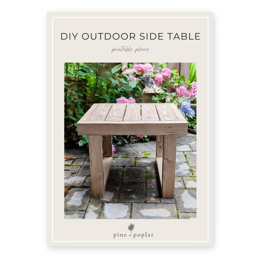 A detailed plan for building an Outdoor Side Table, perfect for complementing your outdoor seating arrangements.