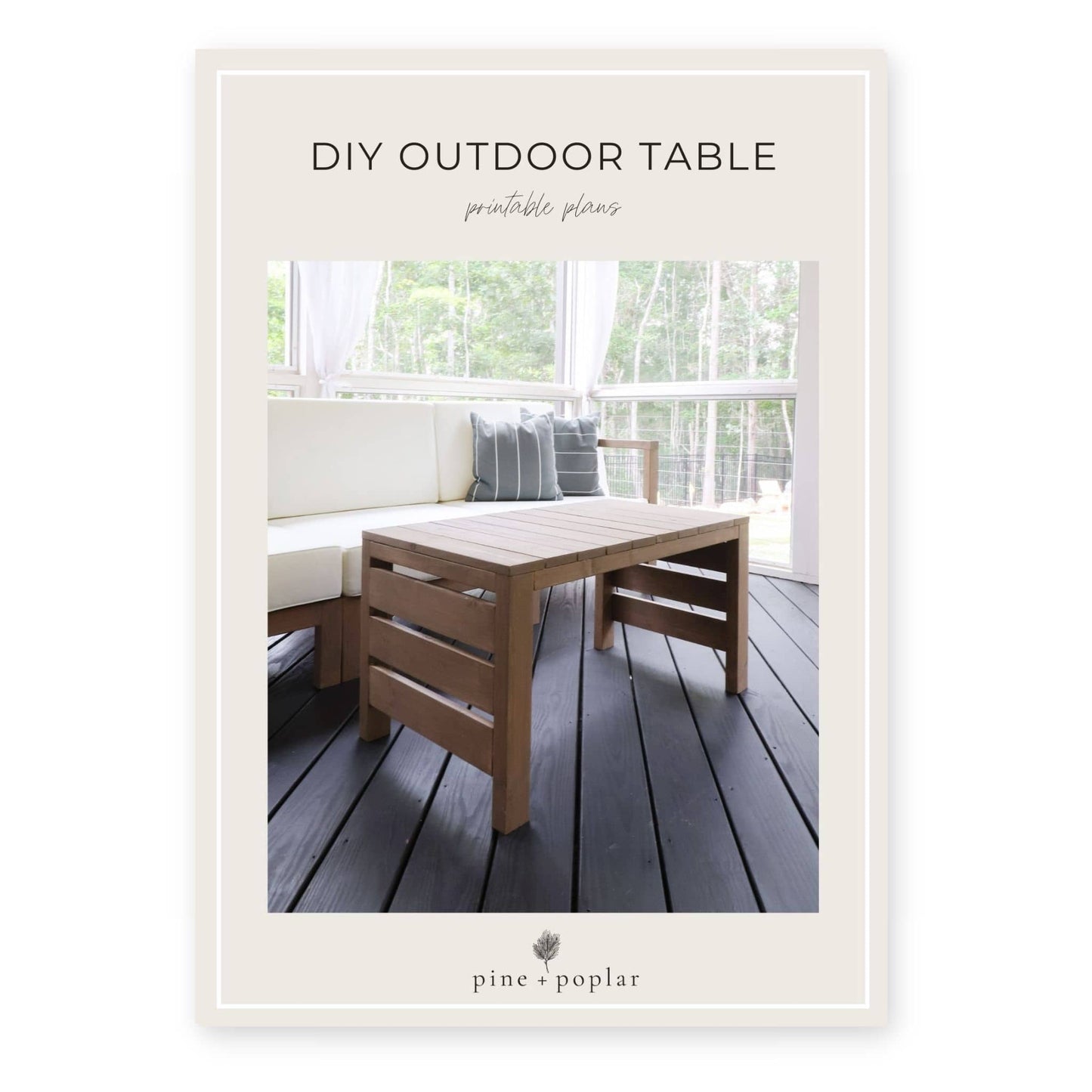 A detailed plan for building an Outdoor Table, perfect for outdoor dining or activities.