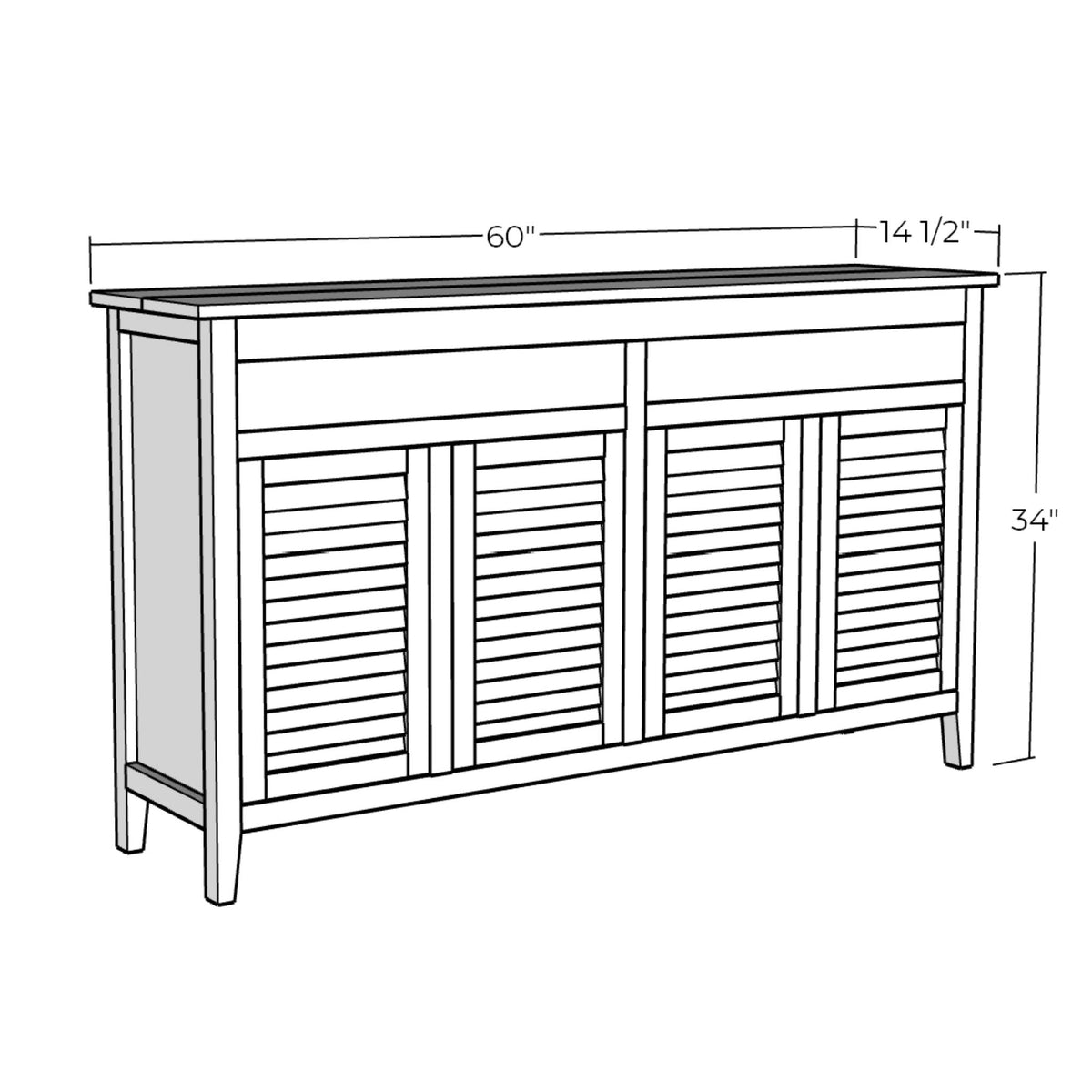 Shutter Sideboard Printable Plans – Pine and Poplar