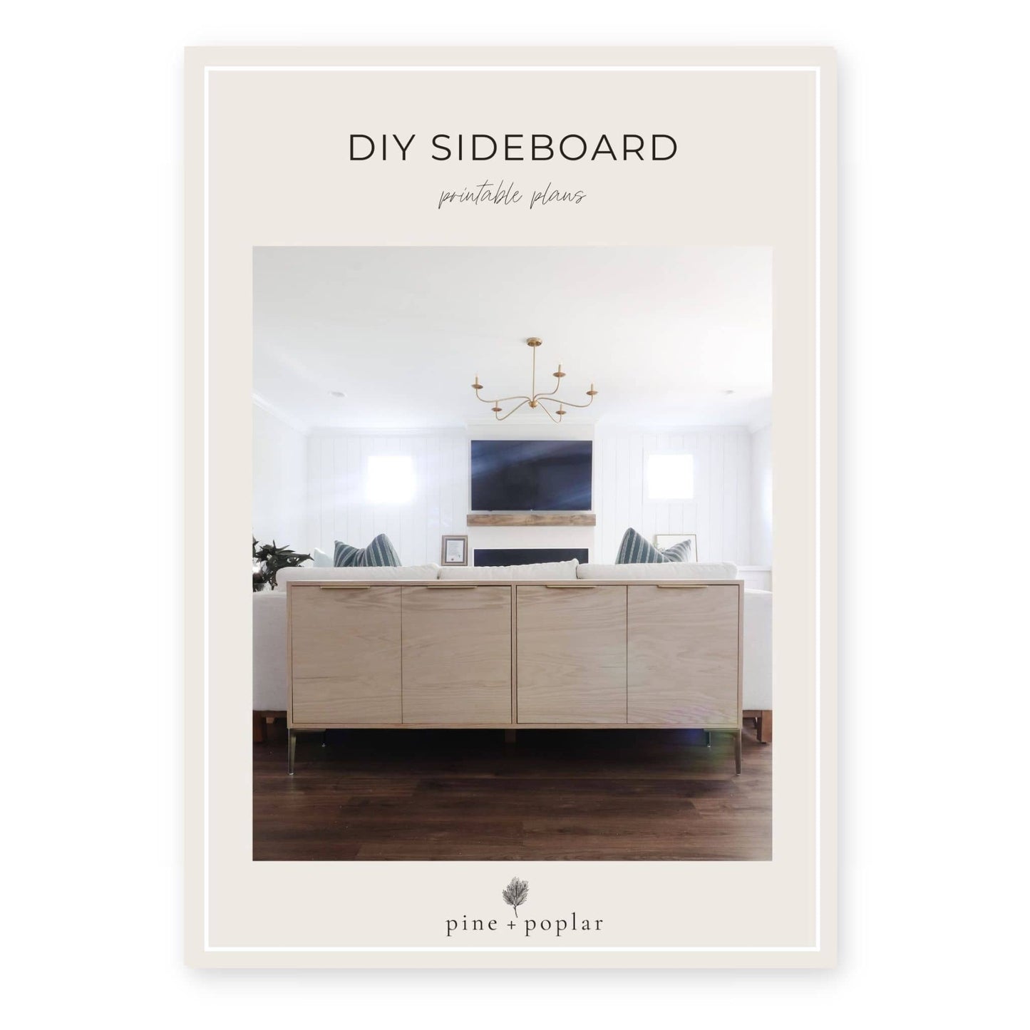 A plan for constructing a Sideboard, perfect for stylish storage and display in dining or living rooms.