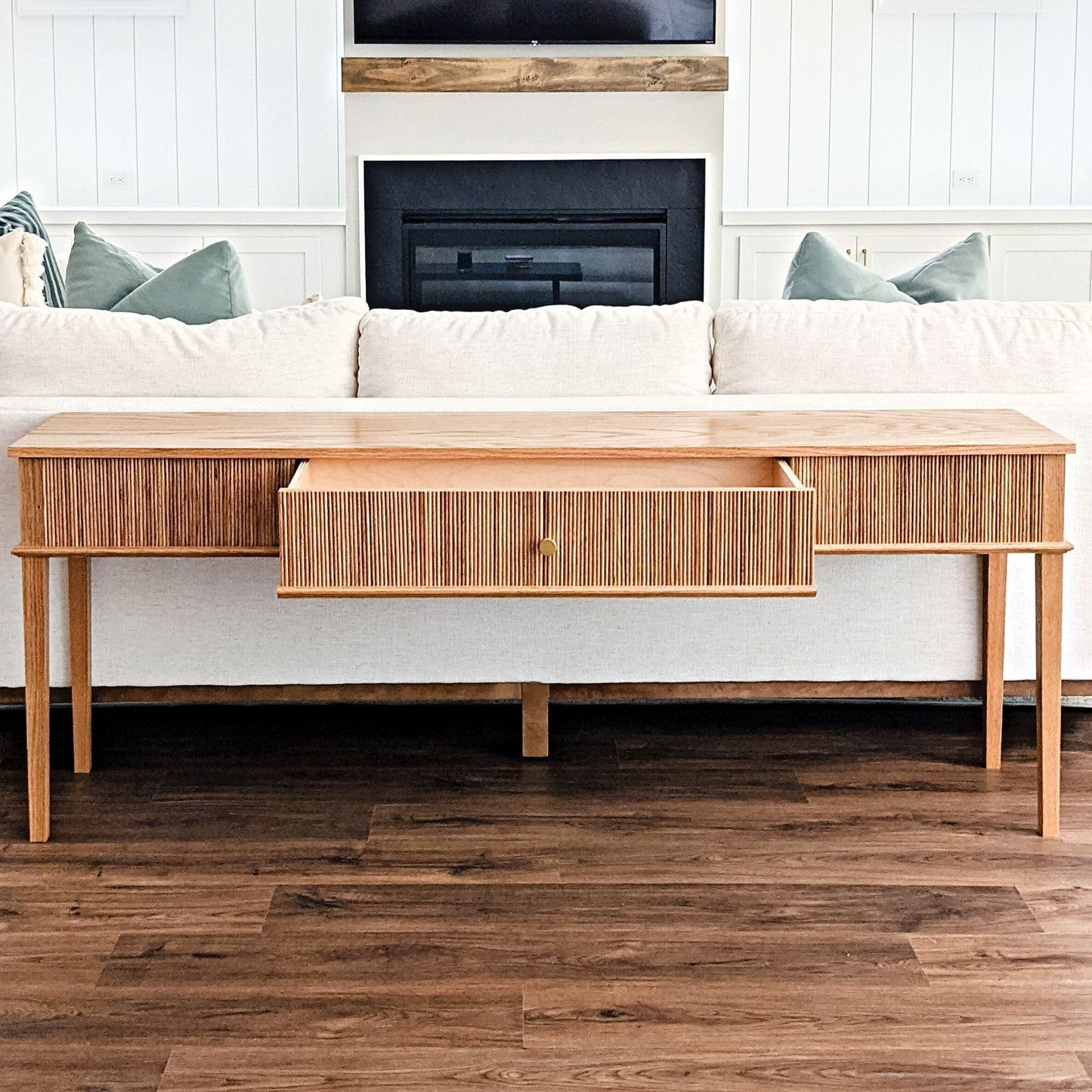 Sofa Table close up with drawer open