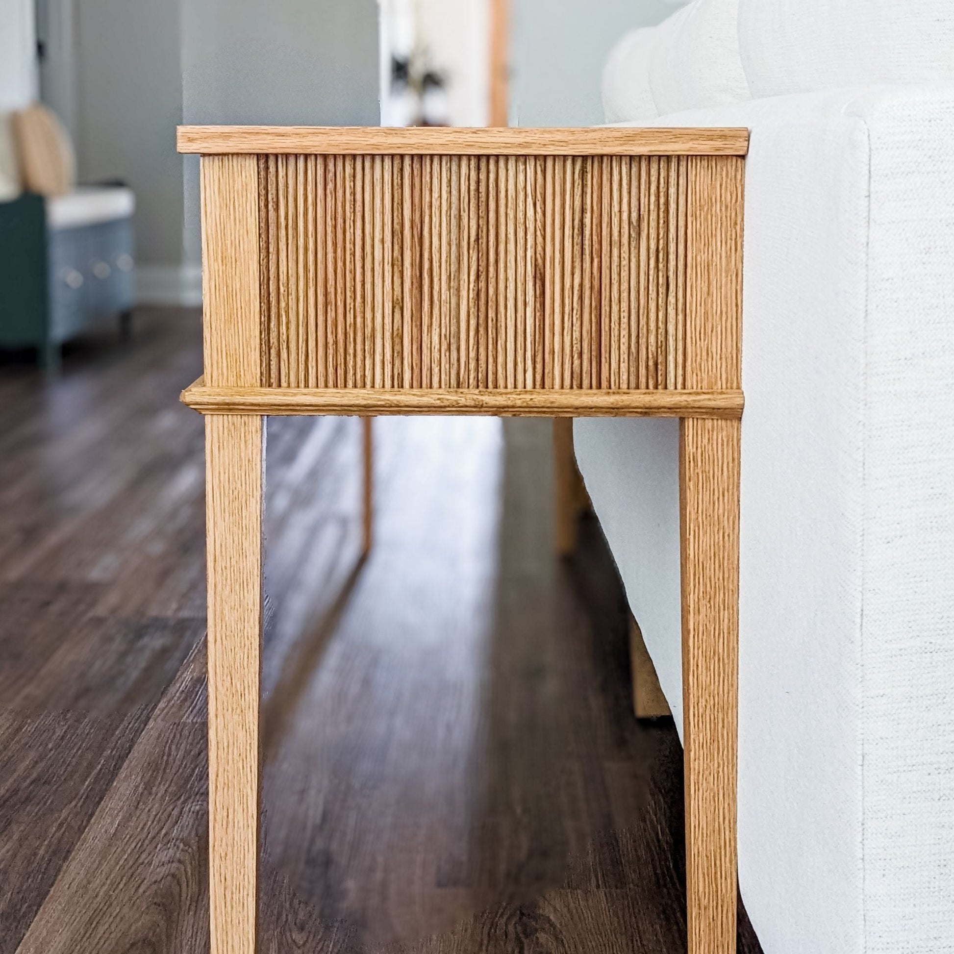 Sofa Table close up of side of table