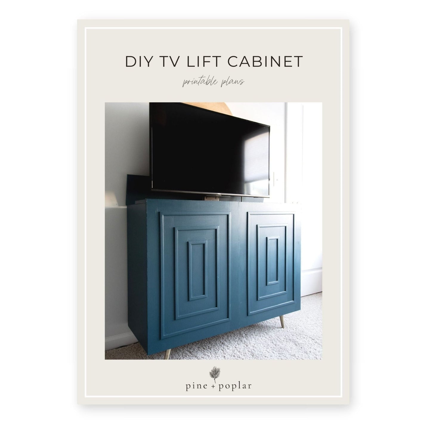 A detailed plan for building a TV Lift Cabinet, combining modern technology with sleek storage design.