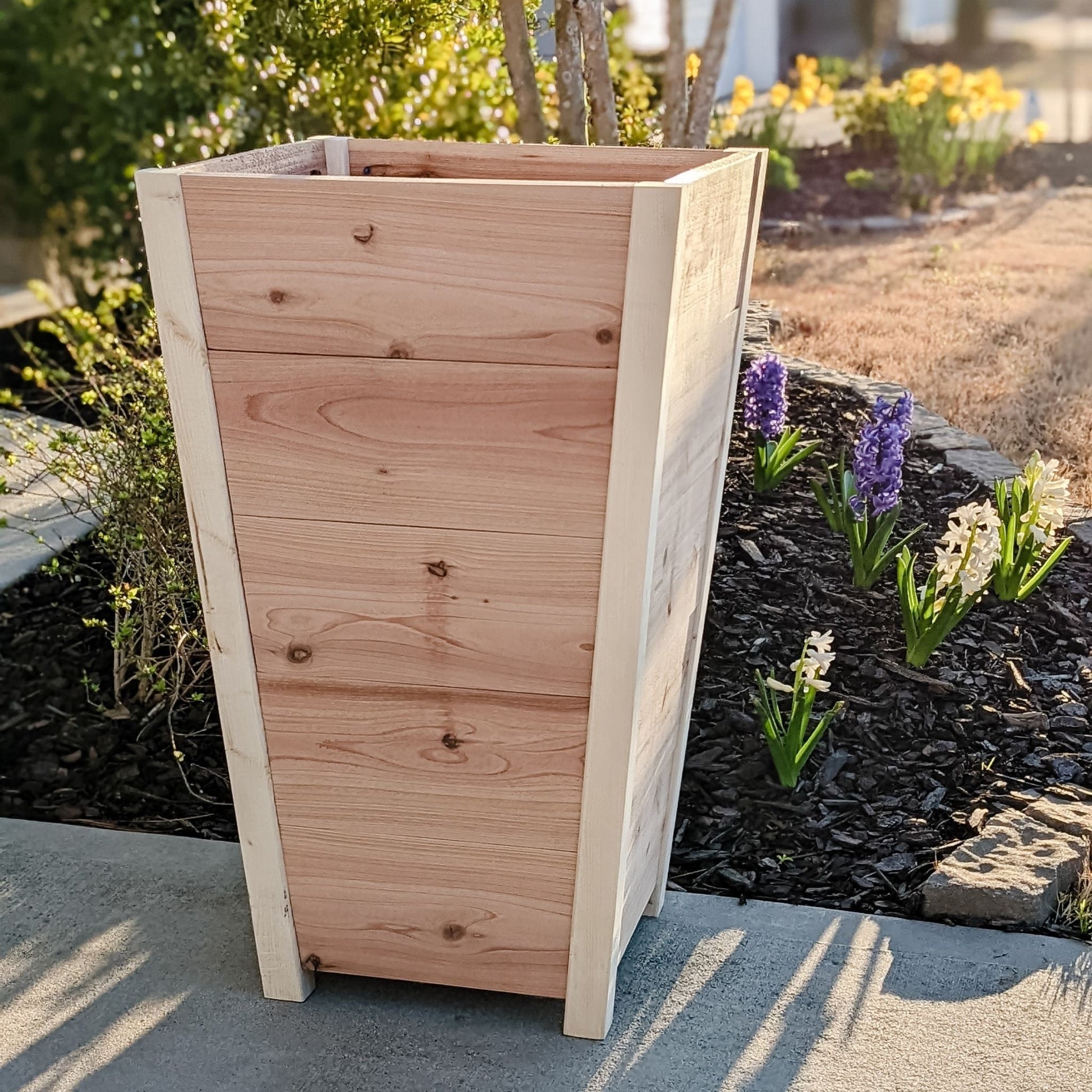 Tall Tapered Planters unstained