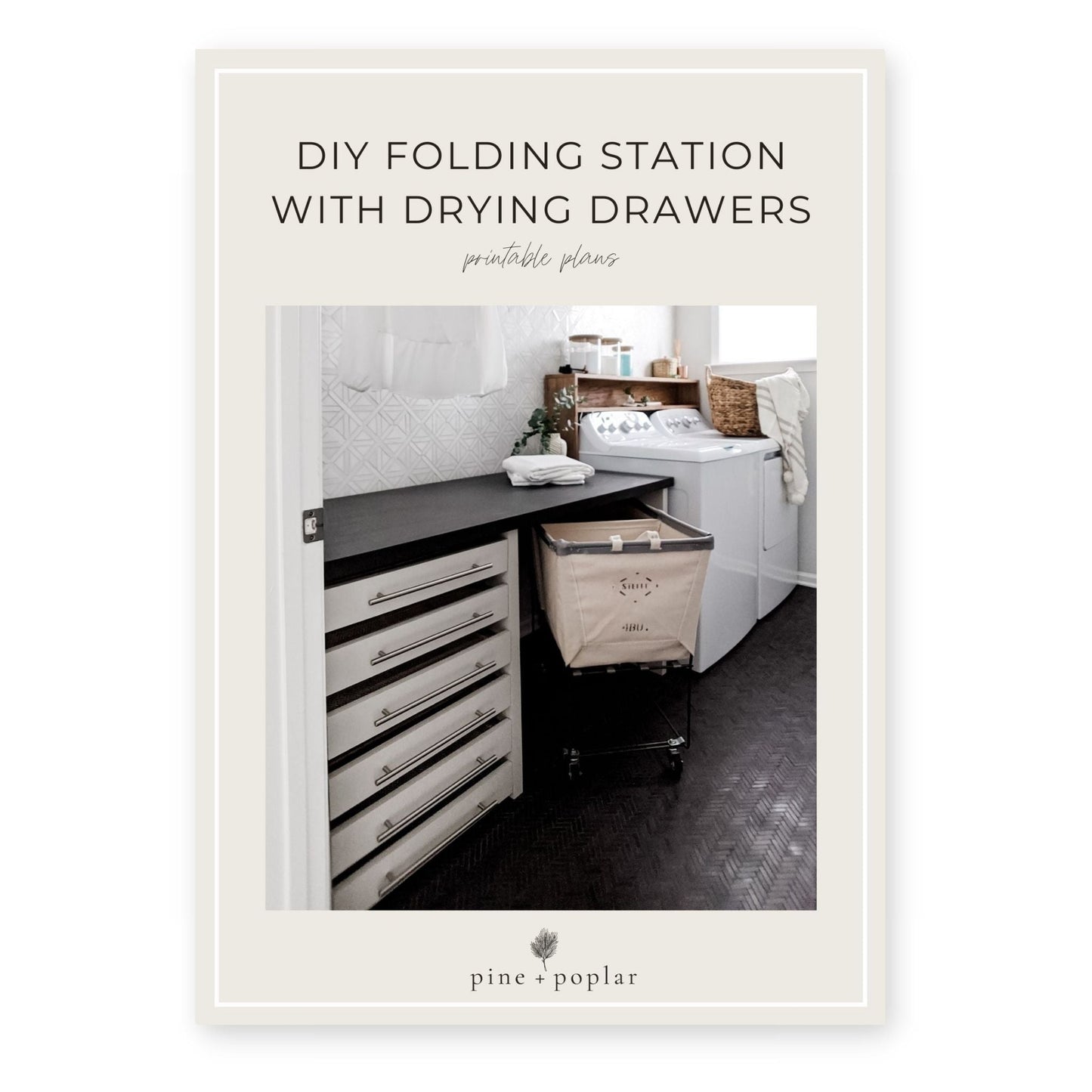 A printable plan for creating The Ultimate Laundry Folding Station, making laundry tasks more organized and efficient.