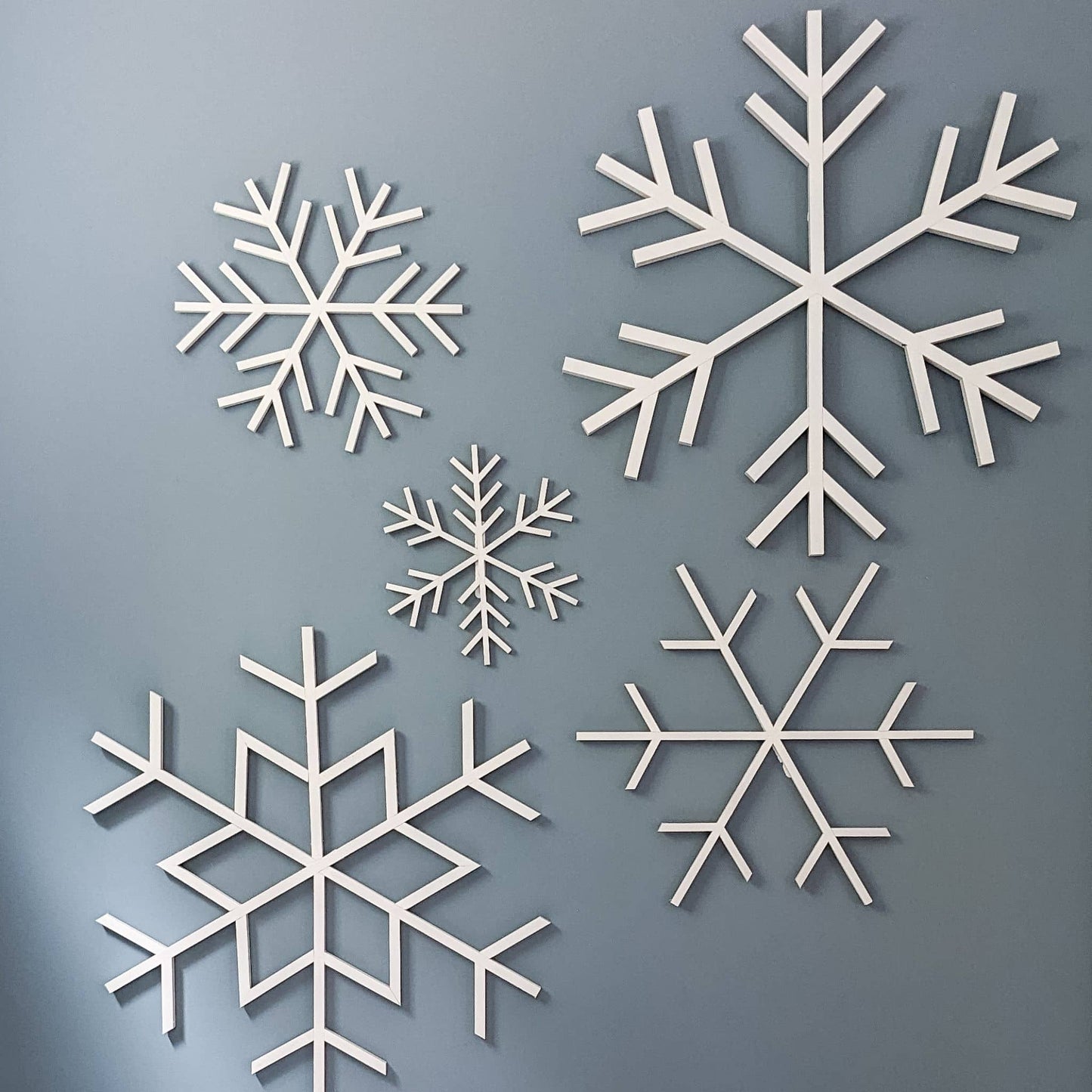 Wooden Snowflakes close up