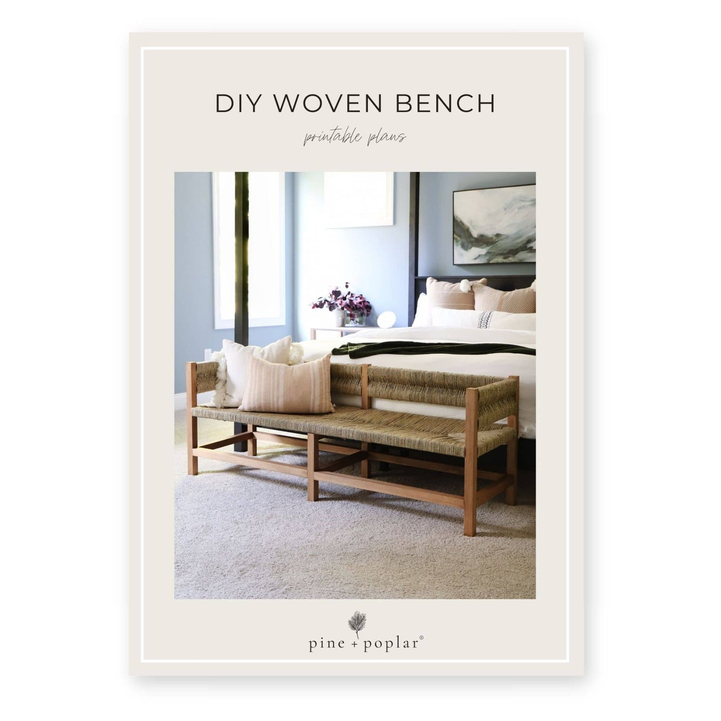 A detailed plan for building a Woven Bench, combining comfort with stylish design for indoor or outdoor seating.