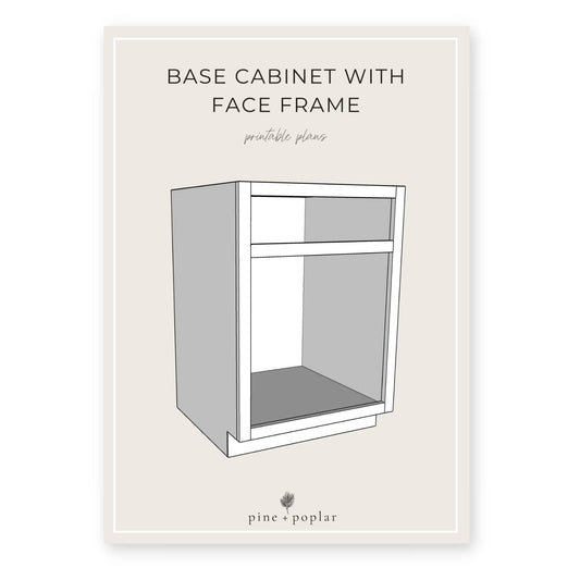 Base Cabinet with Face Frame Printable Plans