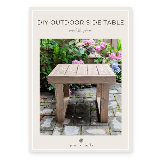 Outdoor Side Table Printable Plans
