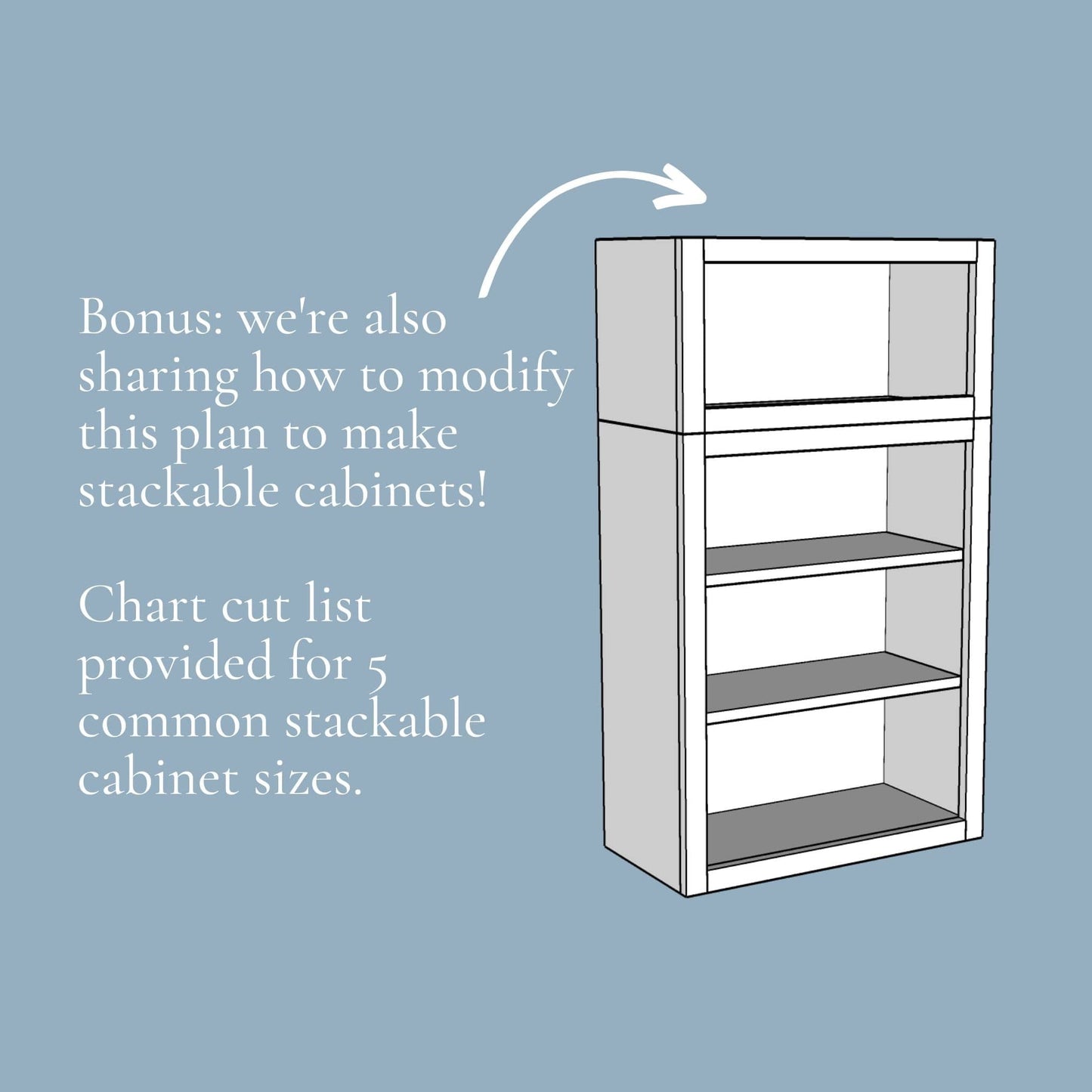Upper Cabinet with Face Frame Printable Plans