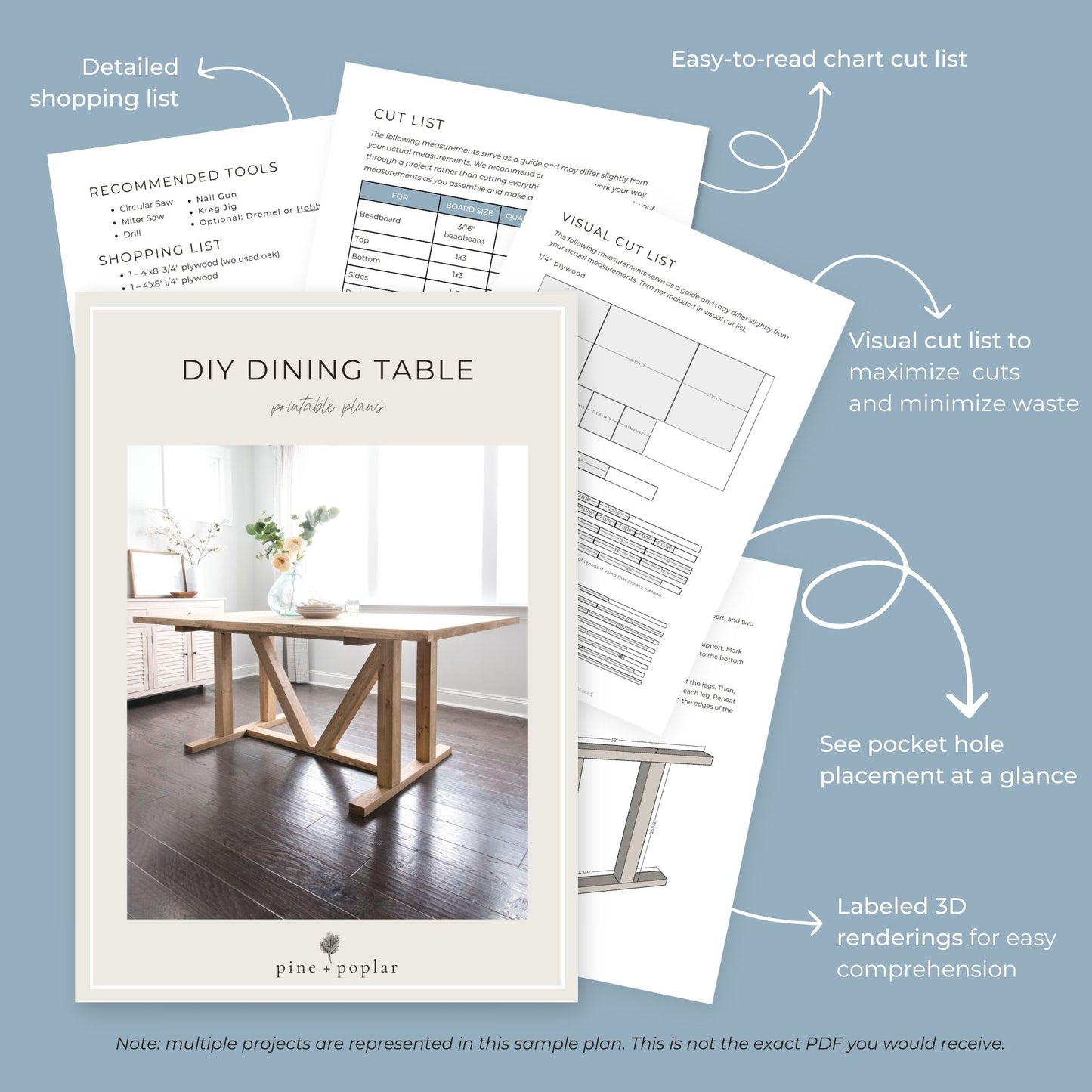 Dining Table Printable Plans