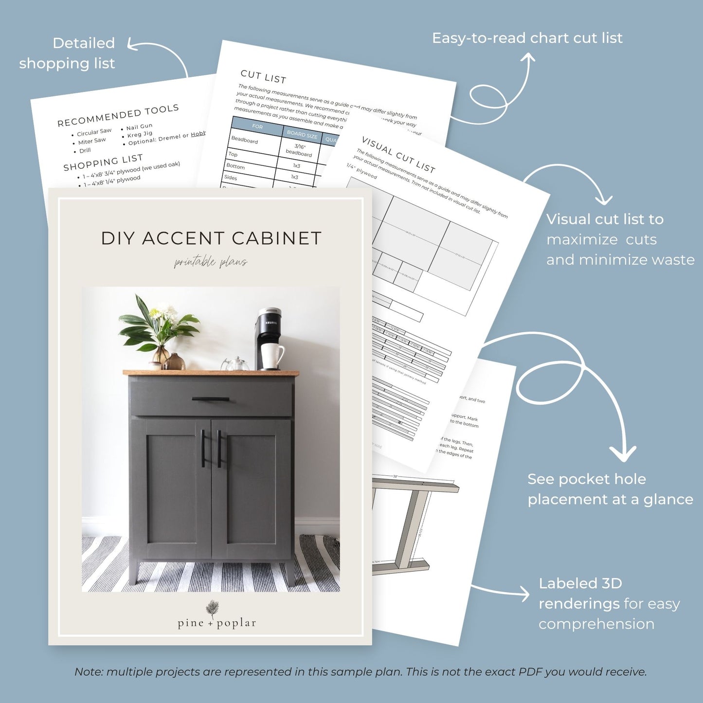 Accent Cabinet Printable Plans