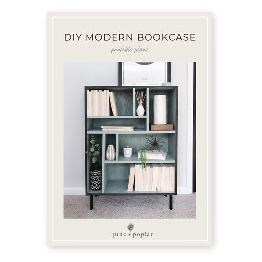 Mid-Century Modern Bookcase Printable Plans