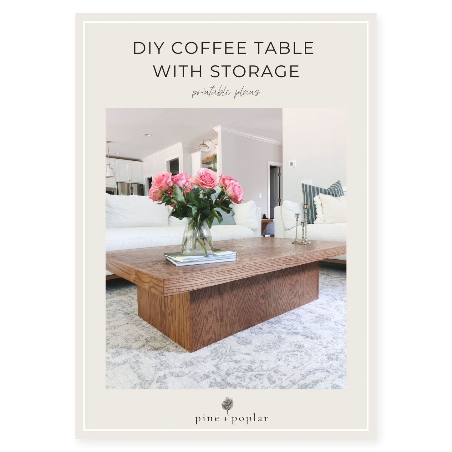 Coffee Table with Storage Printable Plans