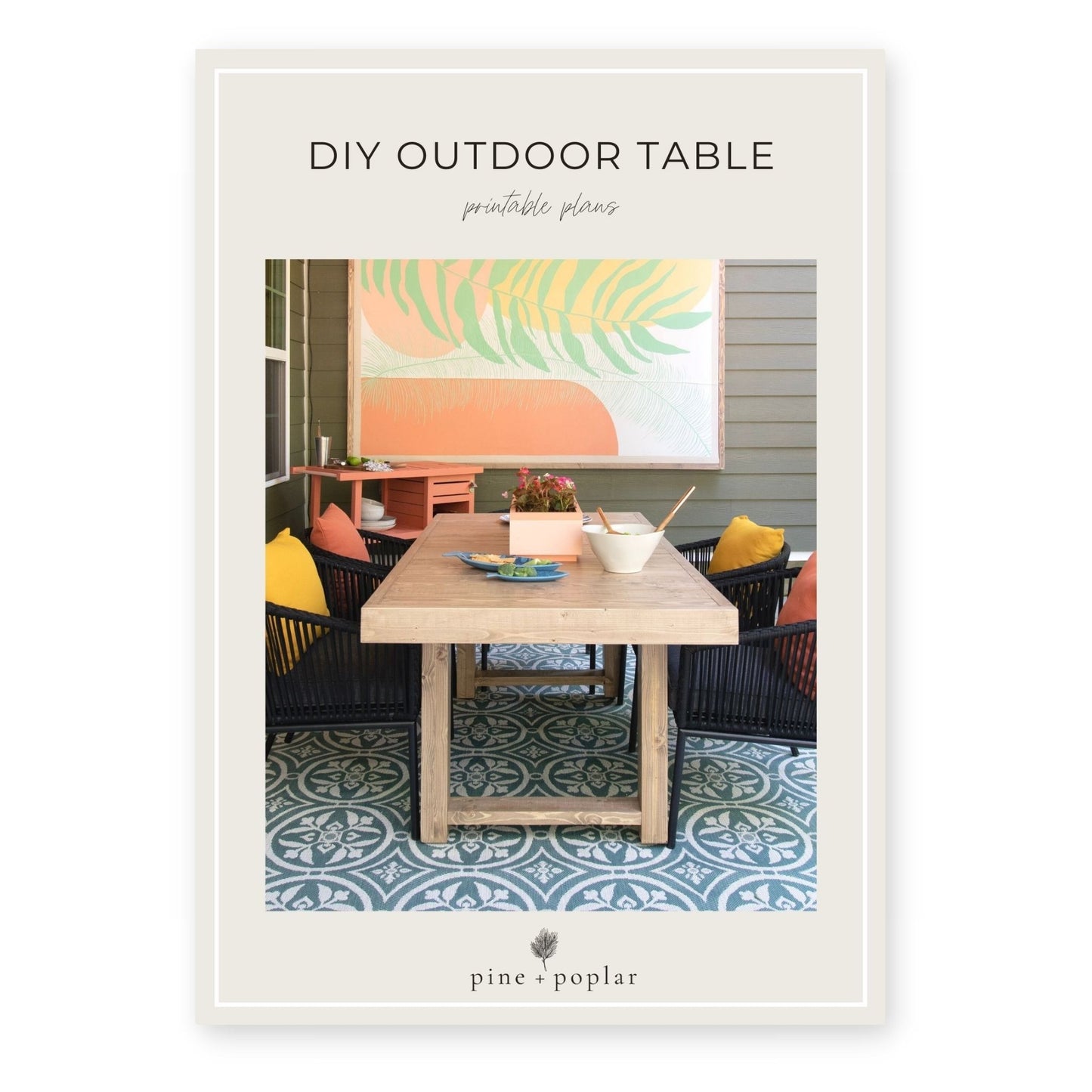 Outdoor Dining Table Printable Plans