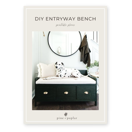 Entryway Bench with Storage Printable Plans